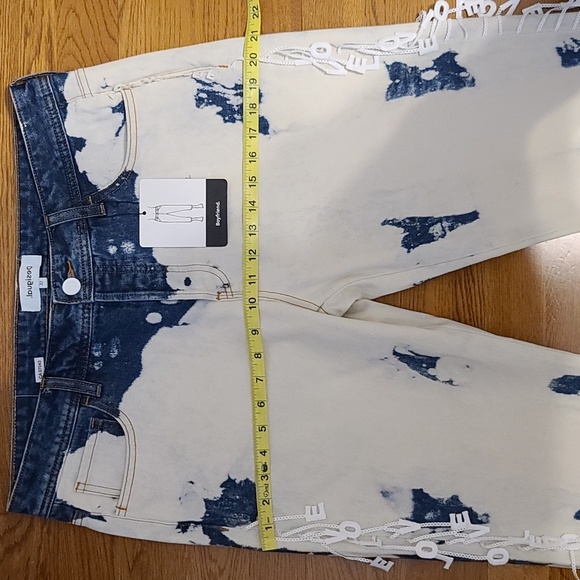 Desigual Women's White and Blue Denim Boyfriend (Sz 32) - Picture 11 of 13